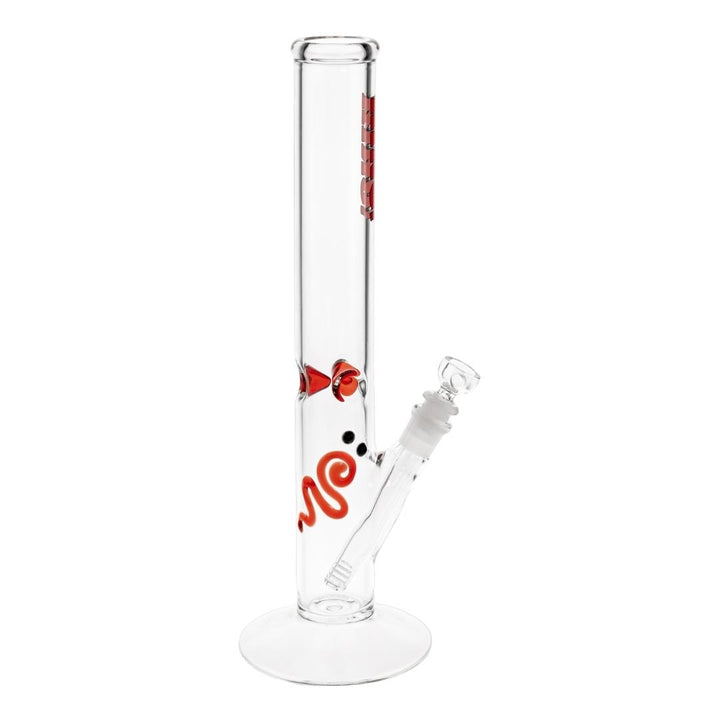 KV 50mmX15” Flare Water Pipe red color photo displayed on a white background right angle - Up N Smoke