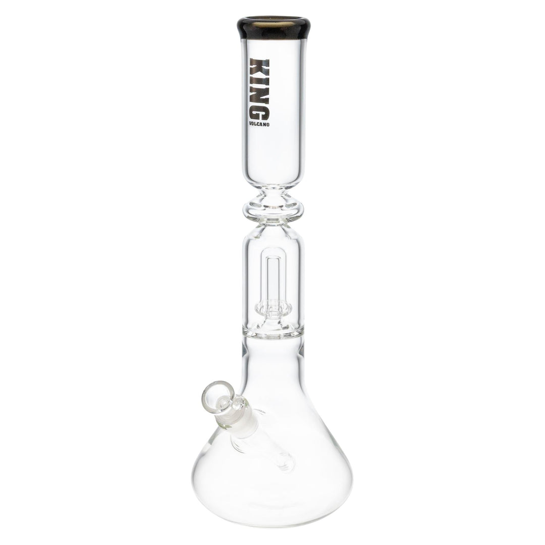 King Volcano 50mm x 15” Ring Beaker black slight left angle - Up N Smoke 