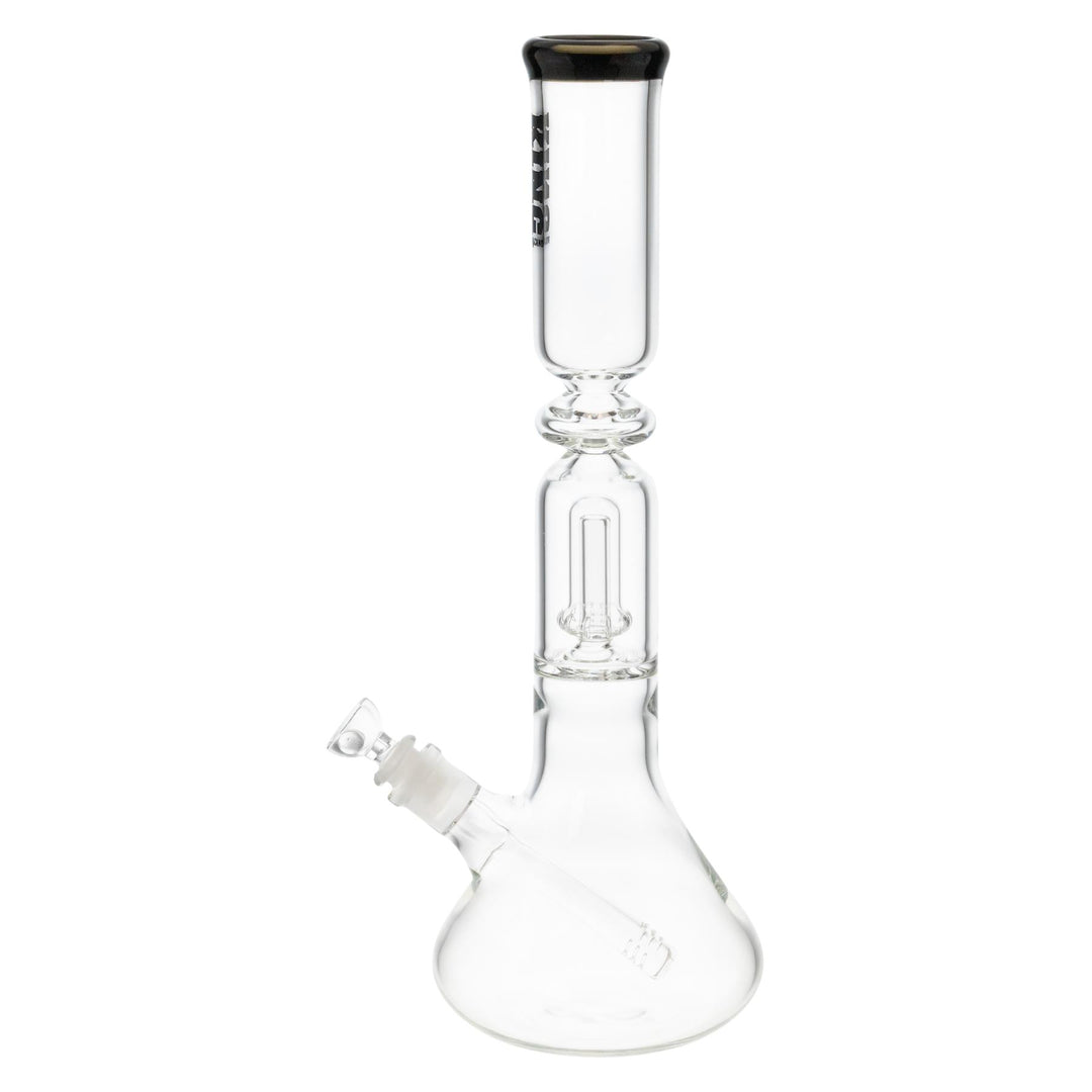 King Volcano 50mm x 15” Ring Beaker black left angle - Up N Smoke 