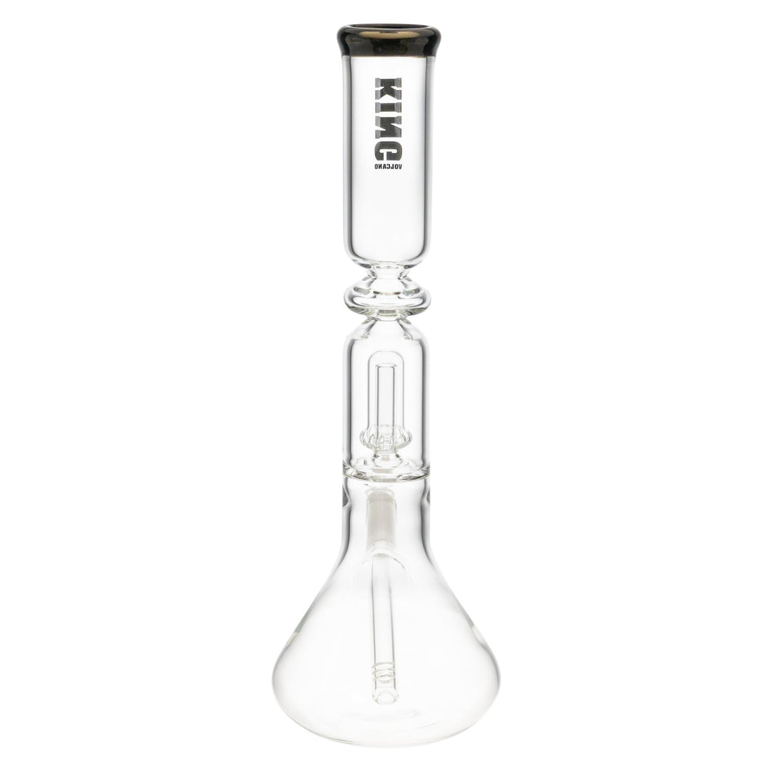 King Volcano 50mm x 15” Ring Beaker black back angle - Up N Smoke 