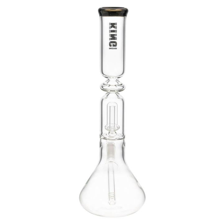 King Volcano 50mm x 15” Ring Beaker black back angle - Up N Smoke 