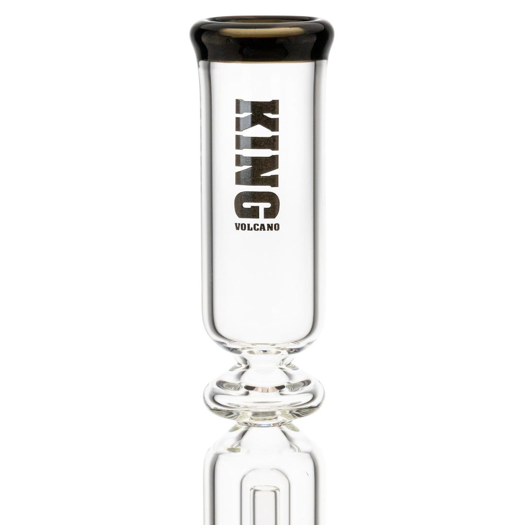 King Volcano 50mm x 15” Ring Beaker black logo angle - Up N Smoke 