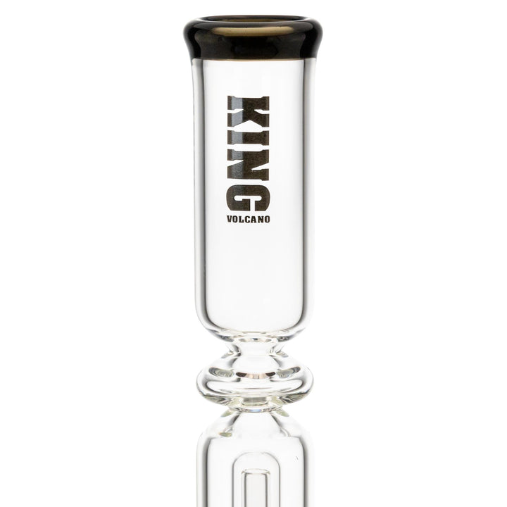 King Volcano 50mm x 15” Ring Beaker black logo angle - Up N Smoke 