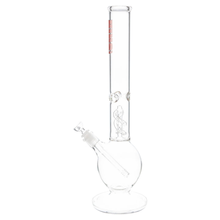 The King Volcano 50mm x 18in Single Flare Water Pipe Red left angle - Up N Smoke