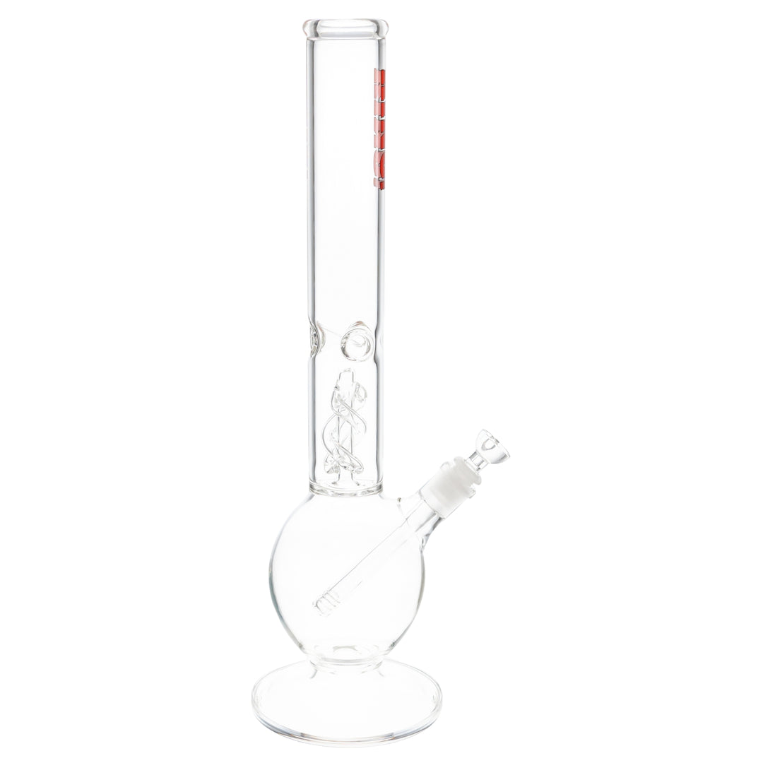 The King Volcano 50mm x 18in Single Flare Water Pipe Red right angle - Up N Smoke