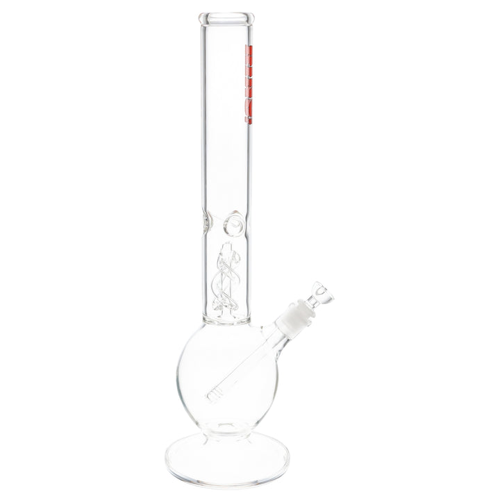 The King Volcano 50mm x 18in Single Flare Water Pipe Red right angle - Up N Smoke