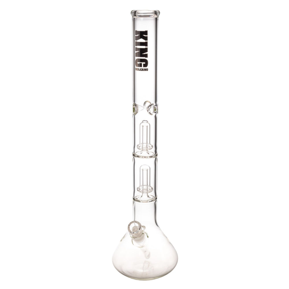 "Black King Volcano 50mmx20'' Double Beaker on a white background," - Up N Smoke.