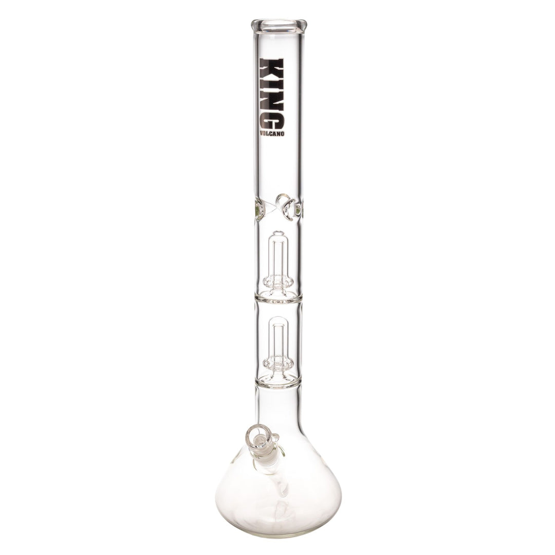 "Black King Volcano 50mmx20'' Double Beaker on a white background," - Up N Smoke.
