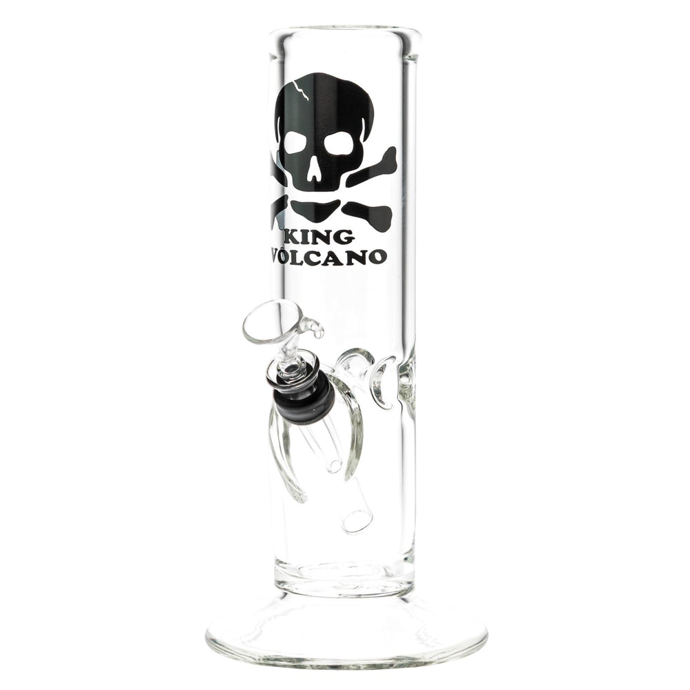 KV 50mmx8” Flare Slide Water Pipe Black Color on a white background - Up N Smoke