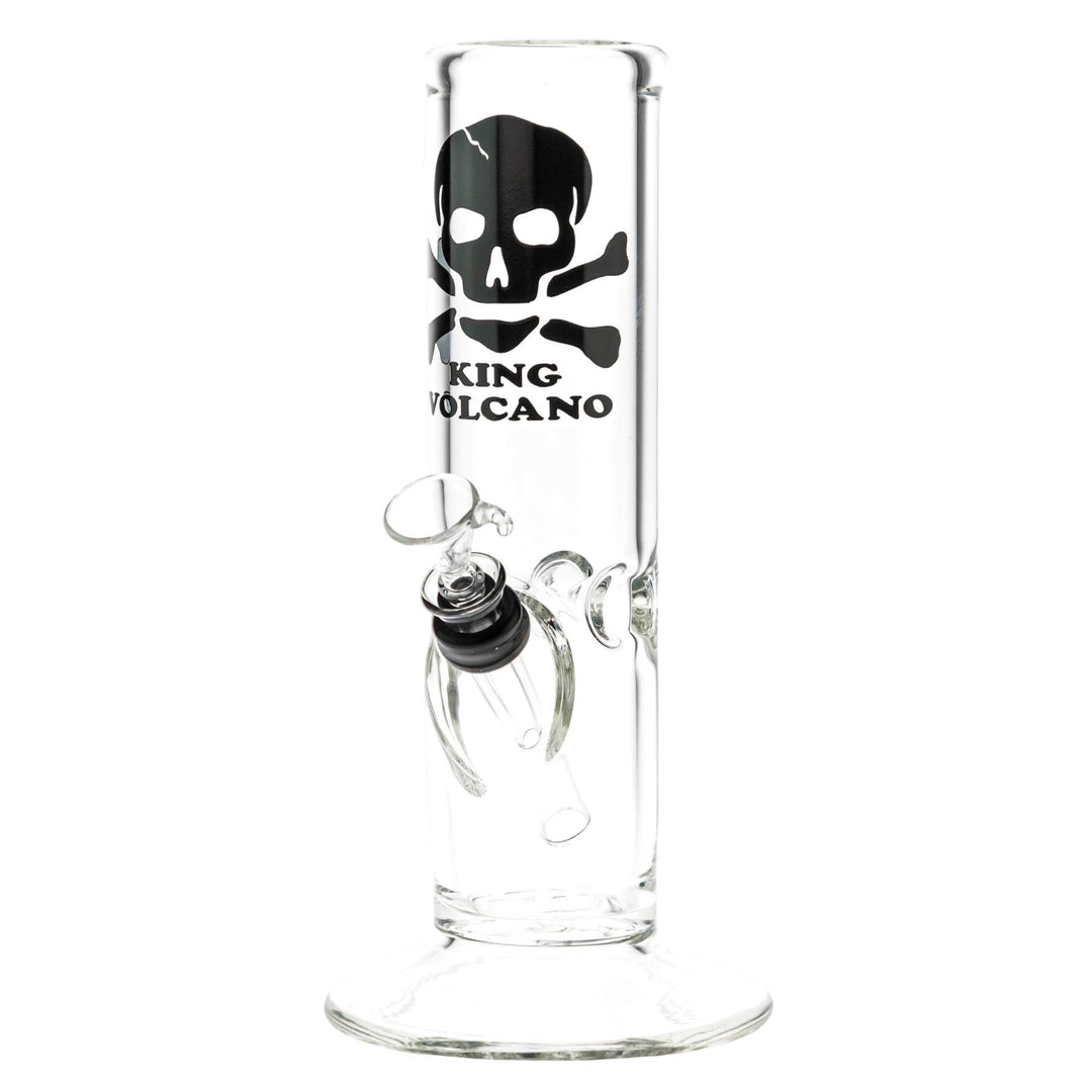 KV 50mmx8” Flare Slide Water Pipe Black Color on a white background - Up N Smoke