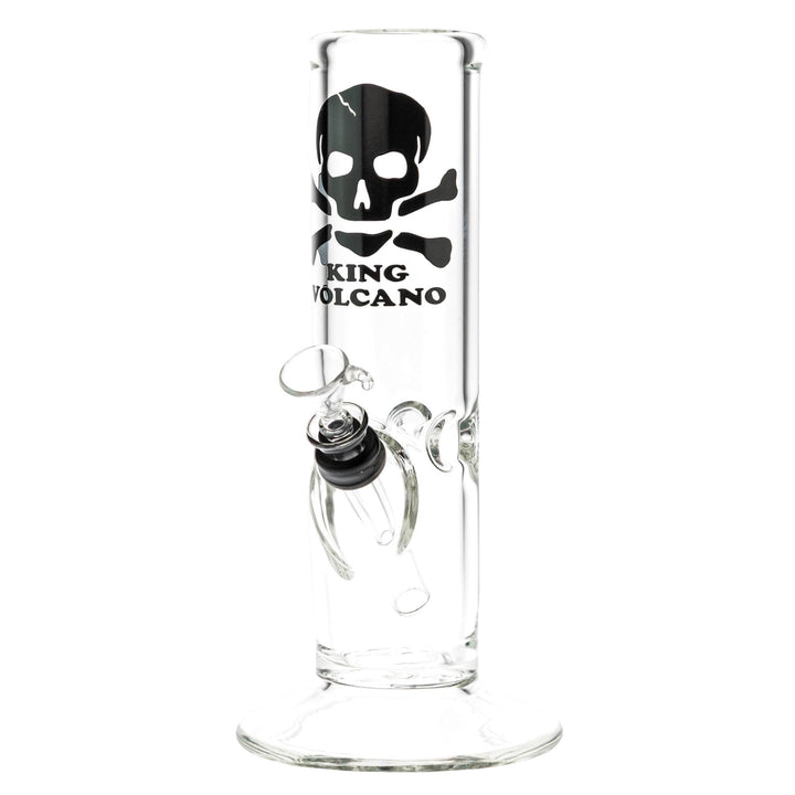 KV 50mmx8” Flare Slide Water Pipe Black Color on a white background - Up N Smoke