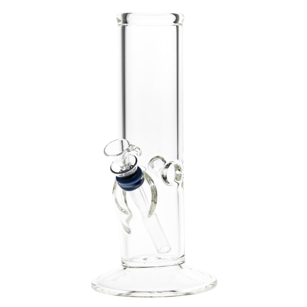 KV 50mmx8” Flare Slide Water Pipe Clear on a white background - Up N Smoke