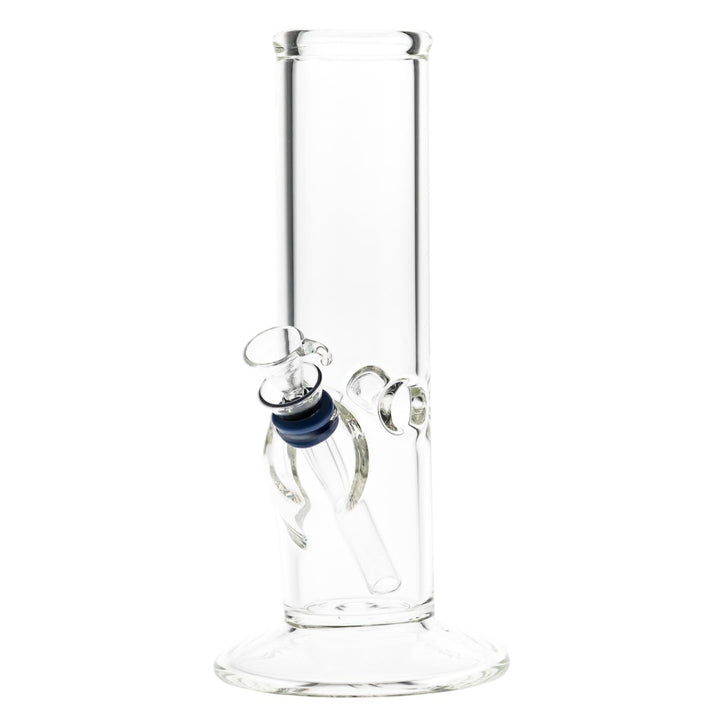 KV 50mmx8” Flare Slide Water Pipe Clear on a white background - Up N Smoke
