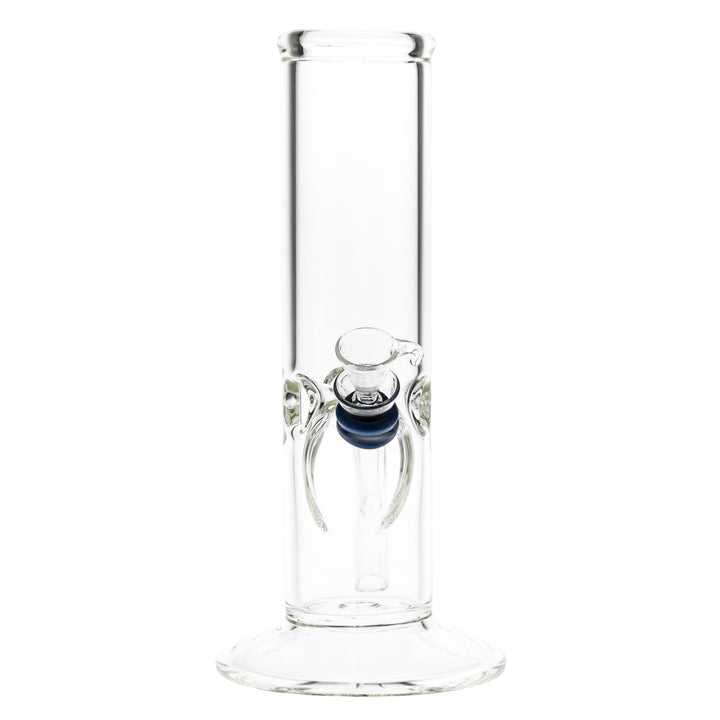 KV 50mmx8” Flare Slide Water Pipe Clear front angle on a white background - Up N Smoke