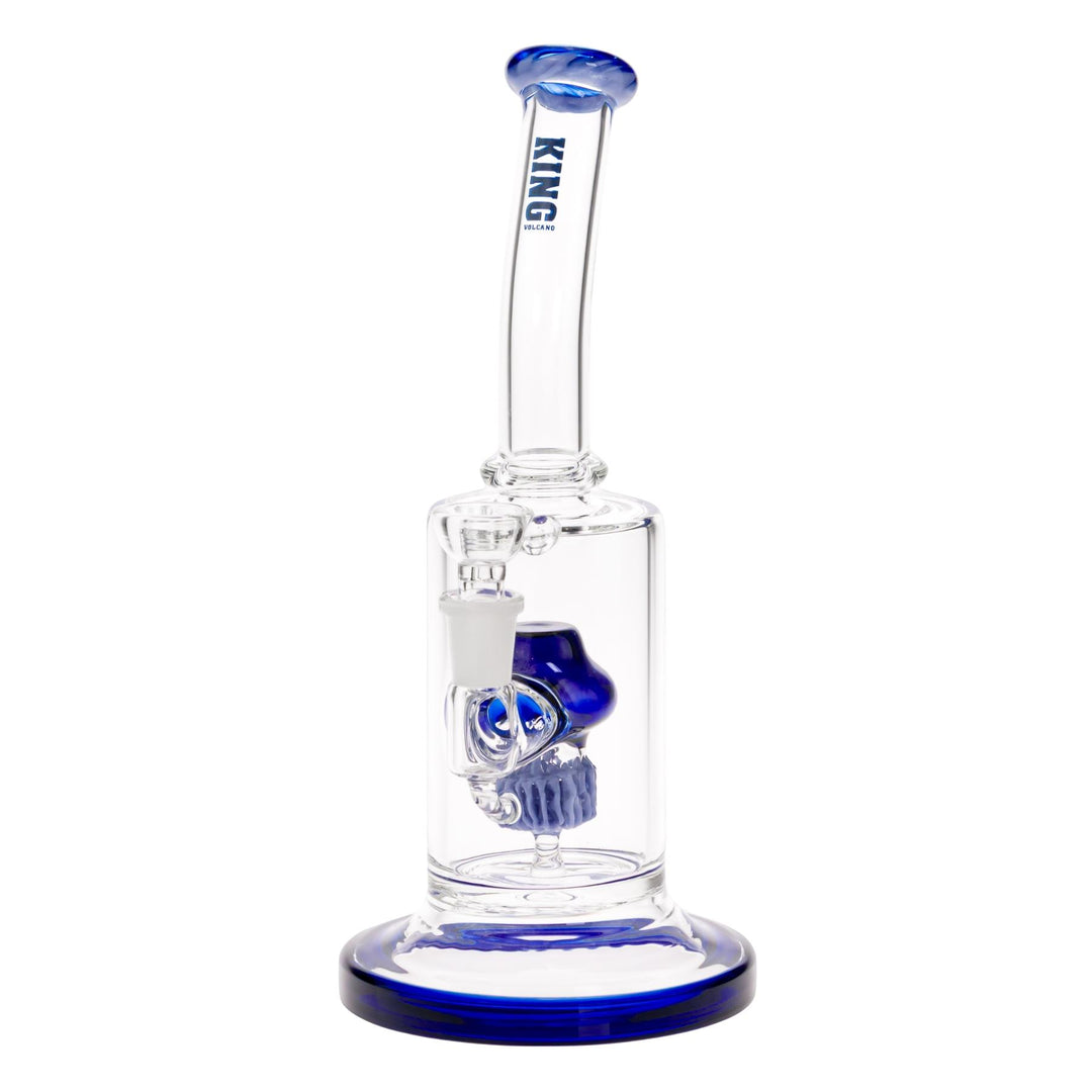 KV 65mm X 10” Matrix Perc Fixed Flare Water Pipe displayed on a white background - Up N Smoke