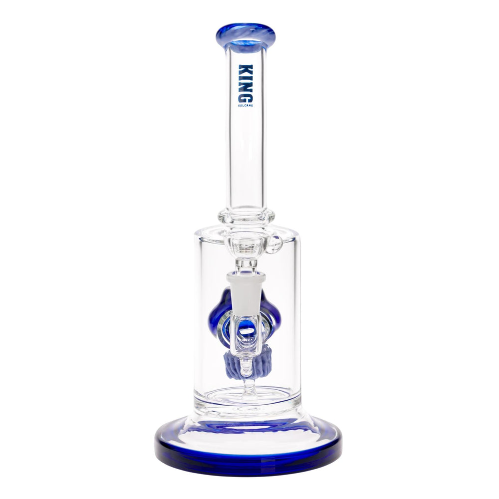 KV 65mm X 10” Matrix Perc Fixed Flare Water Pipe displayed on a white background front facing angle - Up N Smoke