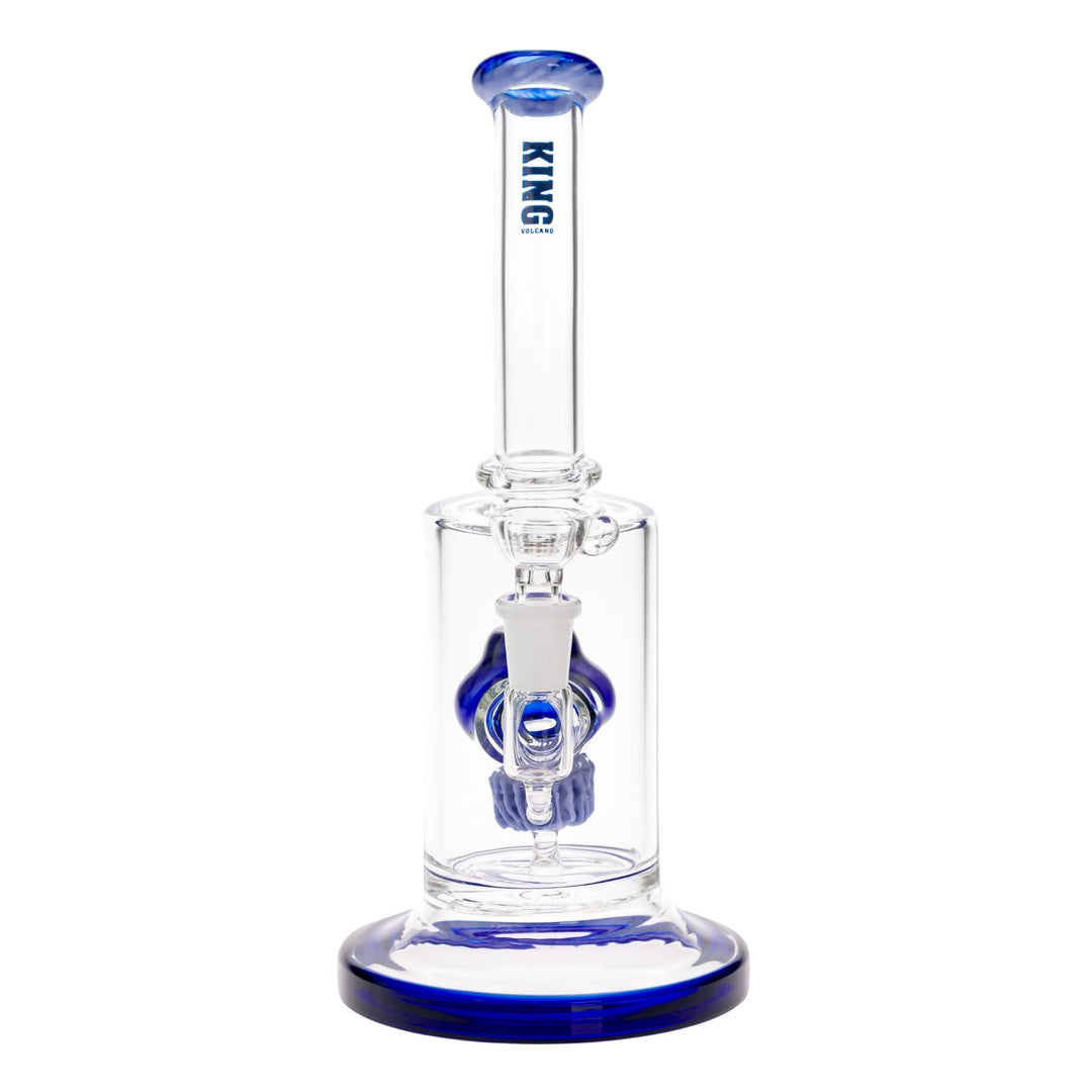 KV 65mm X 10” Matrix Perc Fixed Flare Water Pipe displayed on a white background front facing angle - Up N Smoke