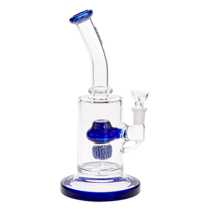 KV 65mm X 10” Matrix Perc Fixed Flare Water Pipe displayed on a white background right facing angle - Up N Smoke