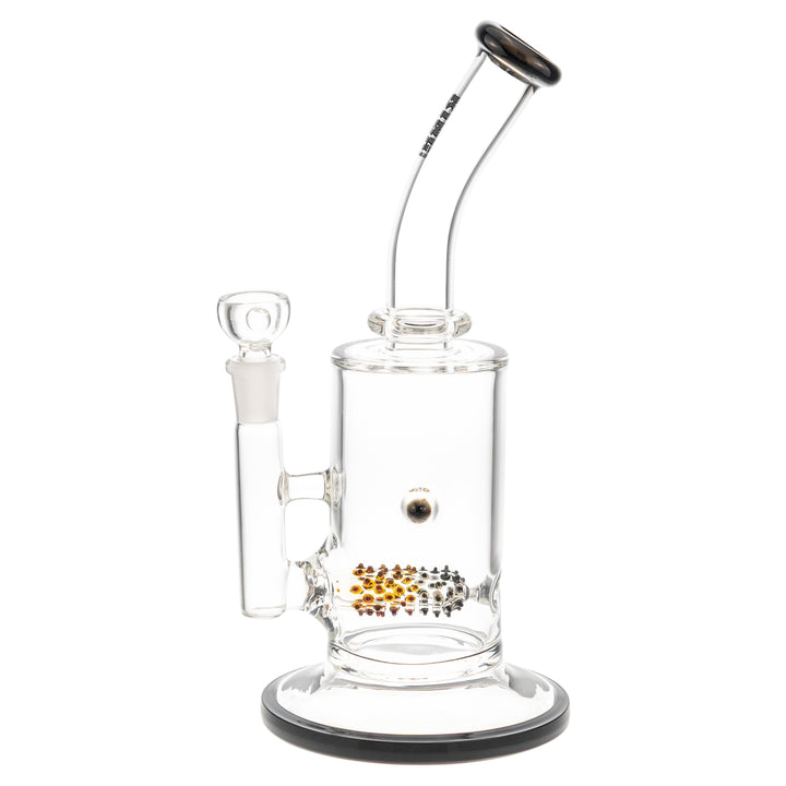 King Volcano 65mm x 12in Flare Inline Water Pipe black right side on a white background - Up N Smoke 