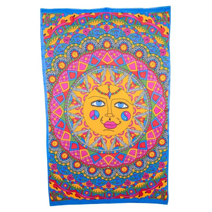 Kaleidoscope Sun Tapestry on a white background - Up N Smoke
