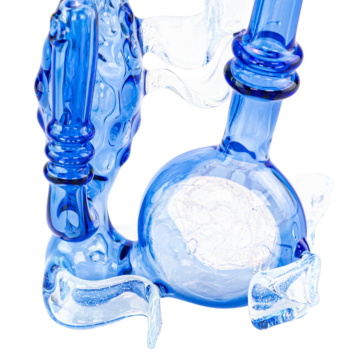 Kappen Standing Sidecar Rig Blue color on a white background base close-up angle - Up N Smoke
