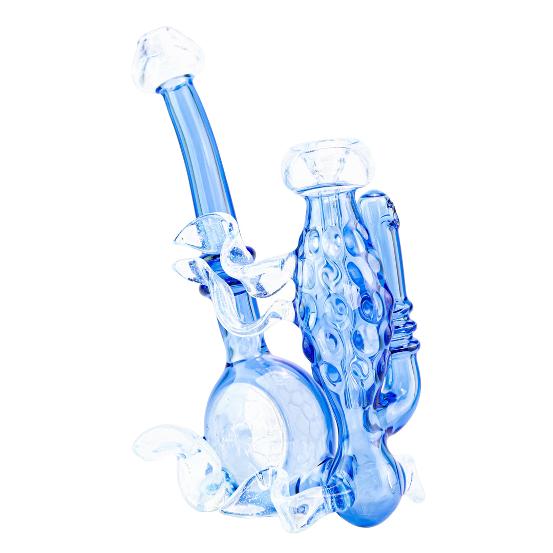 Kappen Standing Sidecar Rig Blue color on a white background back left angle - Up N Smoke