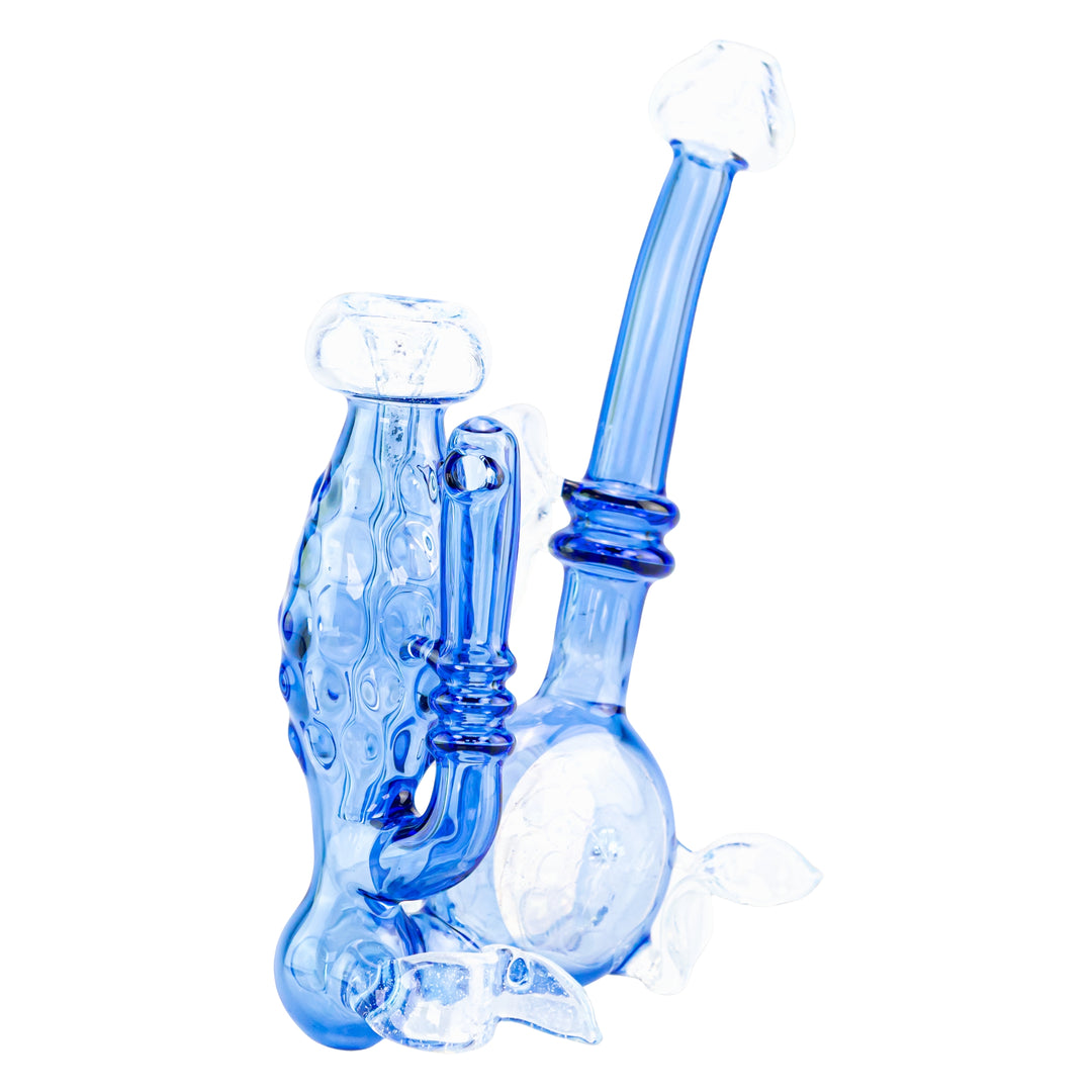 Kappen Standing Sidecar Rig Blue color on a white background back right angle - Up N Smoke