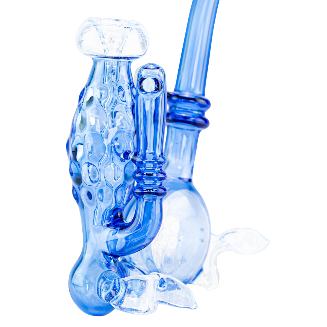Kappen Standing Sidecar Rig Blue color on a white background bowl close-up angle - Up N Smoke