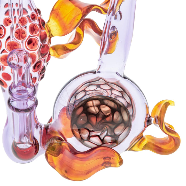 Kappen Standing Sidecar Rig Purple color on a white background close-up on base angle - Up N Smoke