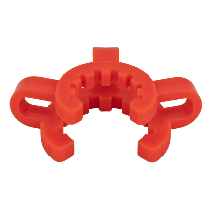 Keck Clip 18mm red color second angle displayed on a white background - Up N Smokes