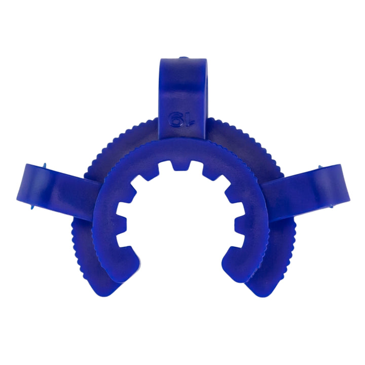 Keck Clip 18mm blue color displayed on a white background - Up N Smokes