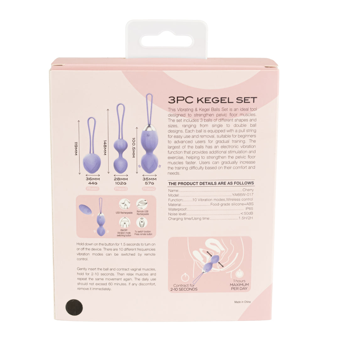 Kegel Eggs Set back facing packaging on white background - Up N Smoke