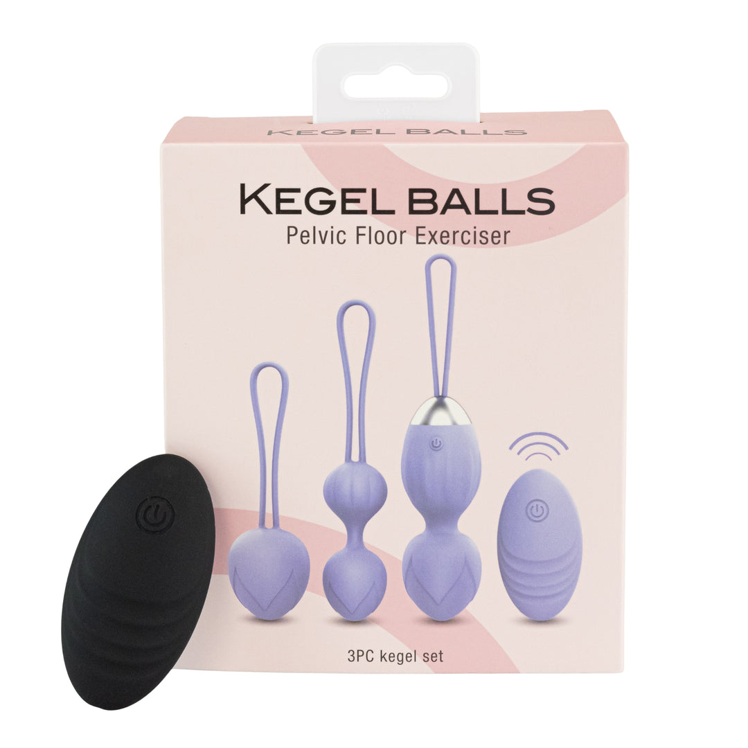 Kegel Eggs Set front facing packaging with remote on white background - Up N Smoke