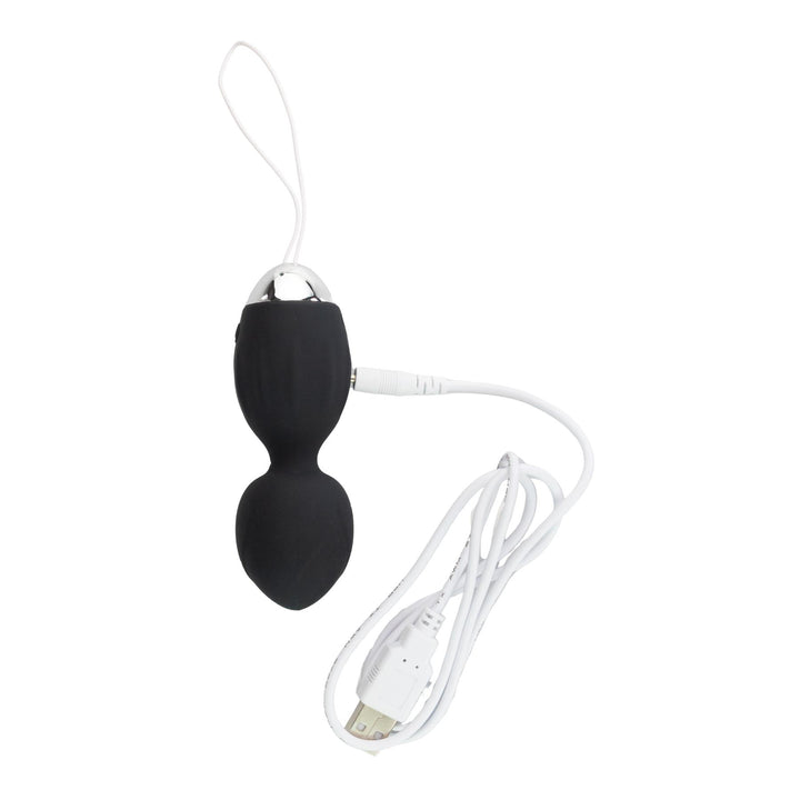Kegel Eggs Set Black vibrator with charger on a white background - Up N Smoke