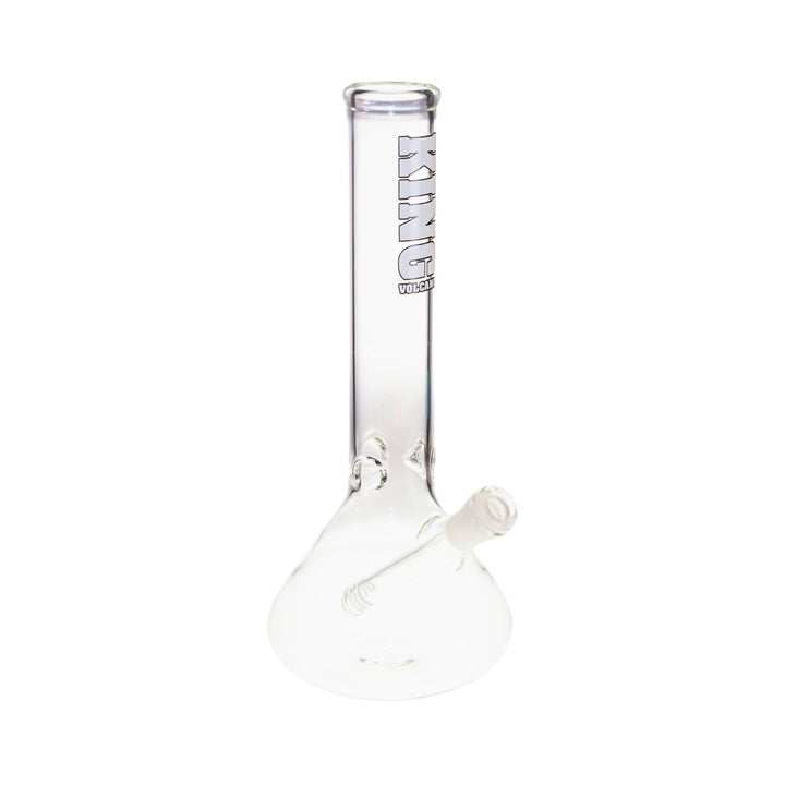 "A product photo of the King Volcano 44mm x 12'' White Beaker." - Up N Smoke.