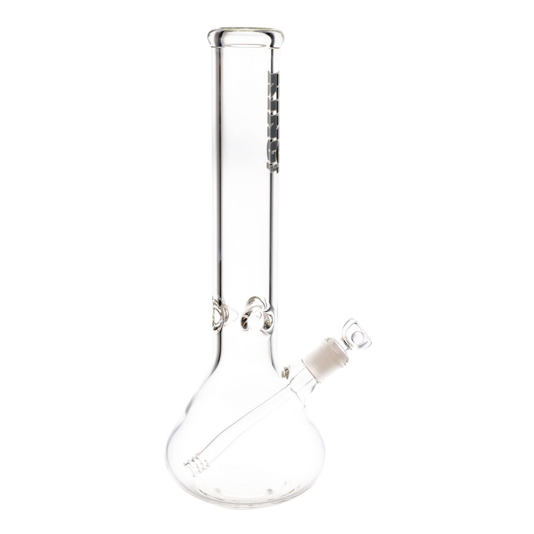 "Right-side of a King Volcano beaker that features a diffused downstem and a three-prong ice pinch," - Up N Smoke.