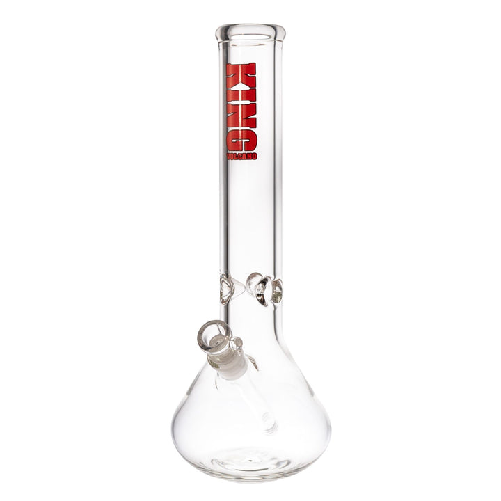 "An American-made water pipe handcrafted by King Volcano with their logo in red near the mouthpiece," - Up N Smoke.
