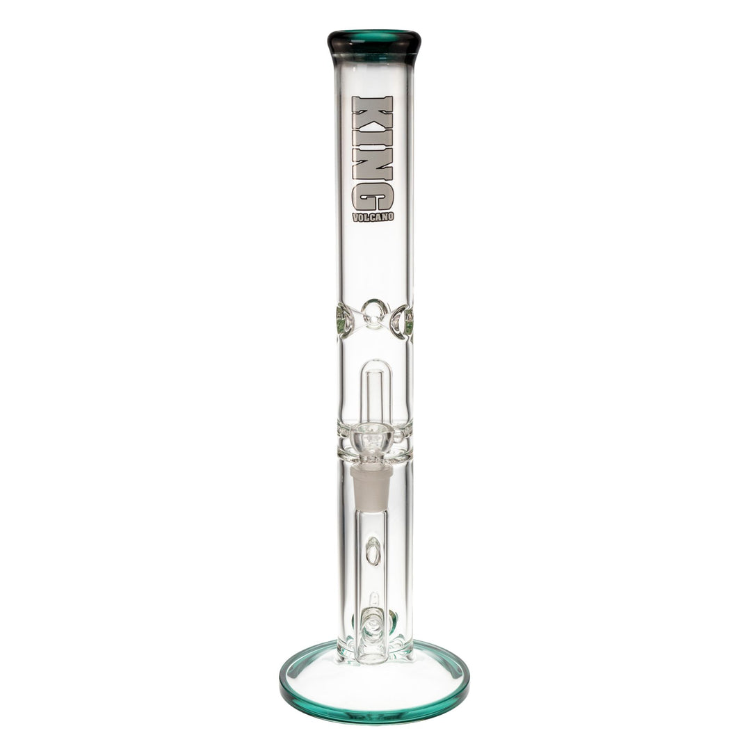 "Front of an aqua King Volcano 50mmx17in Fixed Flare Inline," - Up N Smoke.