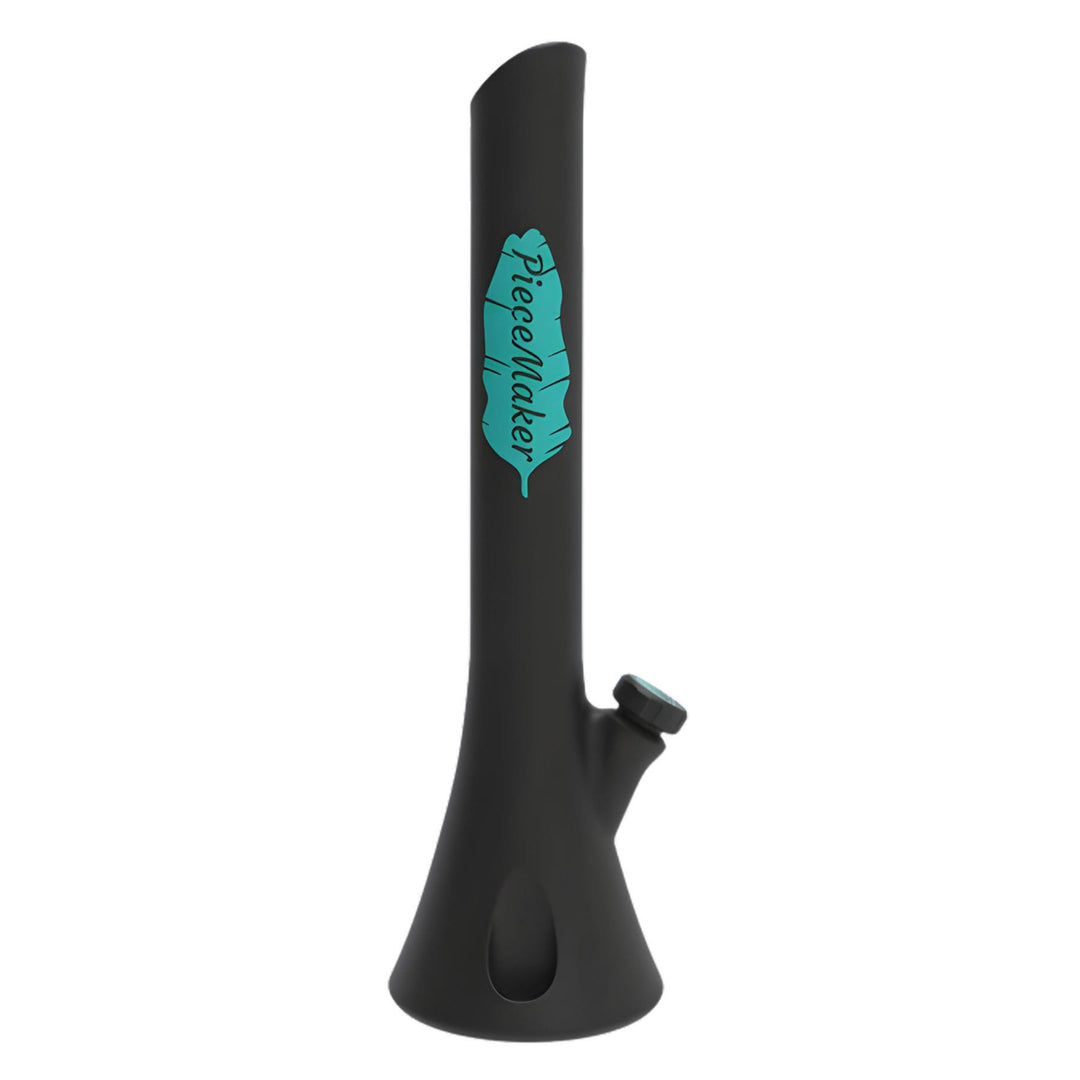 "Black Kirby PieceMaker Silicone Water Pipe on a white background," - Up N Smoke.