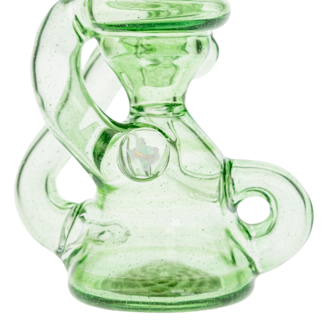 Kloud X Smitty UV Recycler close up of texas bubble displayed on a white background - Up N Smoke