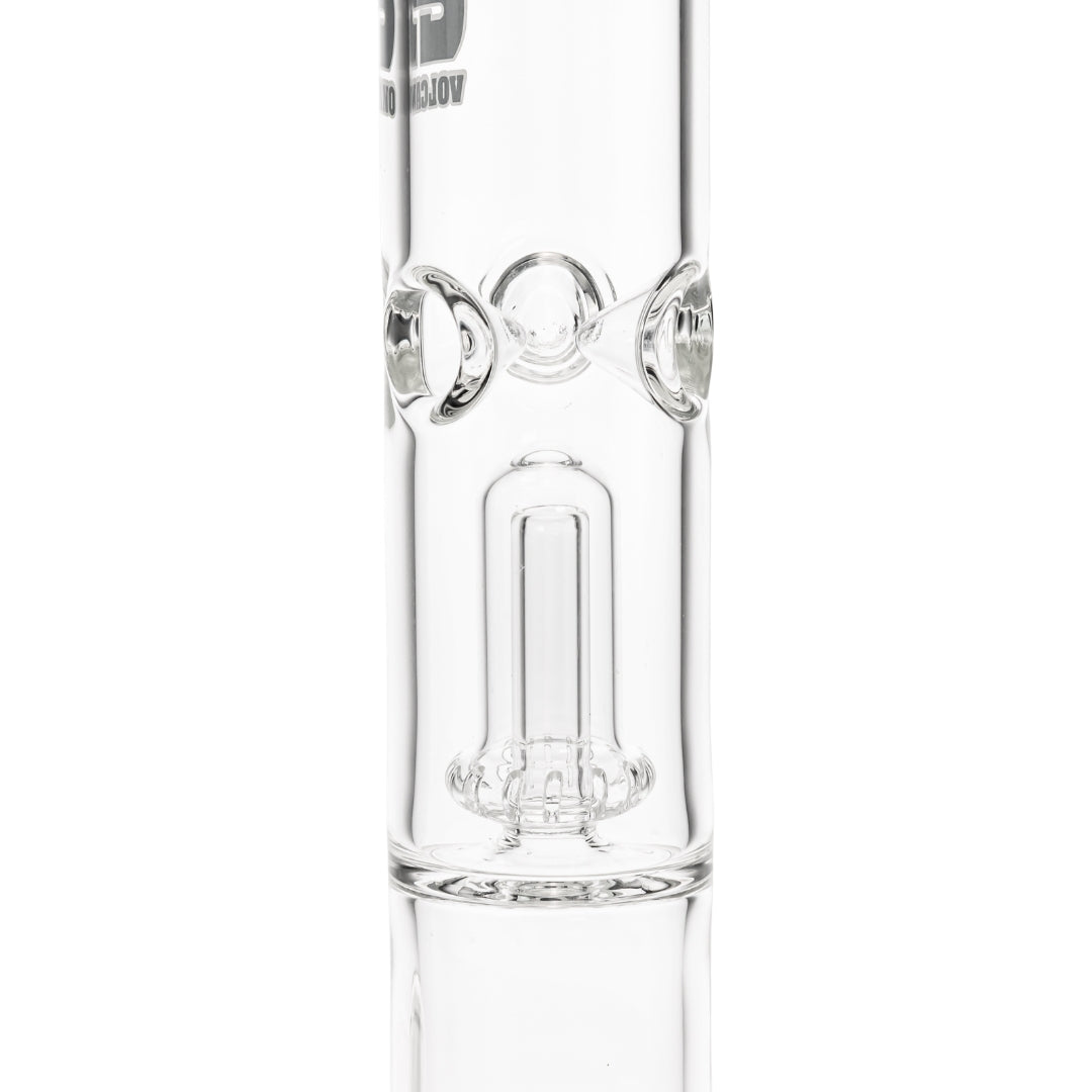 KV 50mmX15” Showerhead Beaker Water Pipe close up displayed on a white background - Up N Smoke