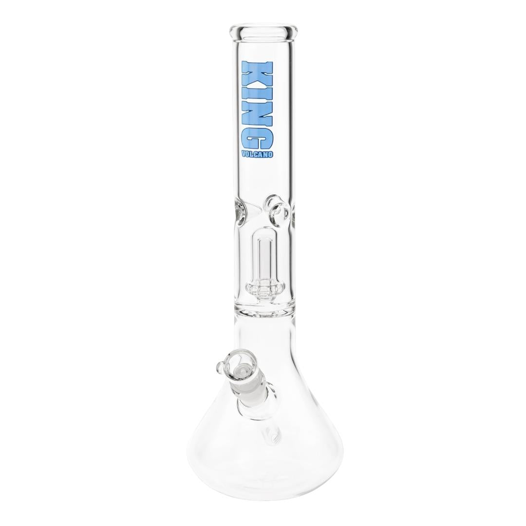 KV 50mmX15” Showerhead Beaker Water Pipe blue color displayed on a white background - Up N Smoke