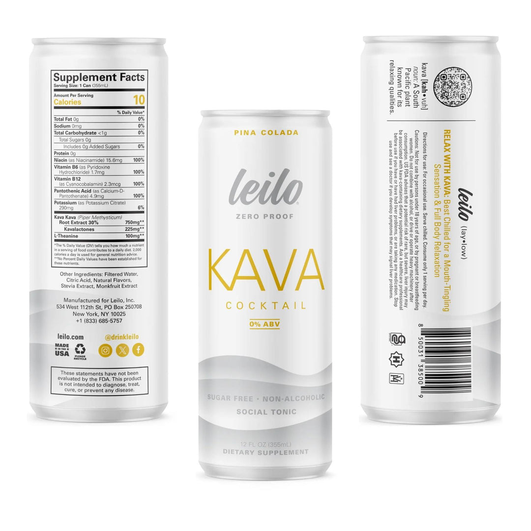 Leilo Lit Pina Colada Flavored Kava Cocktail drink - Up N Smoke