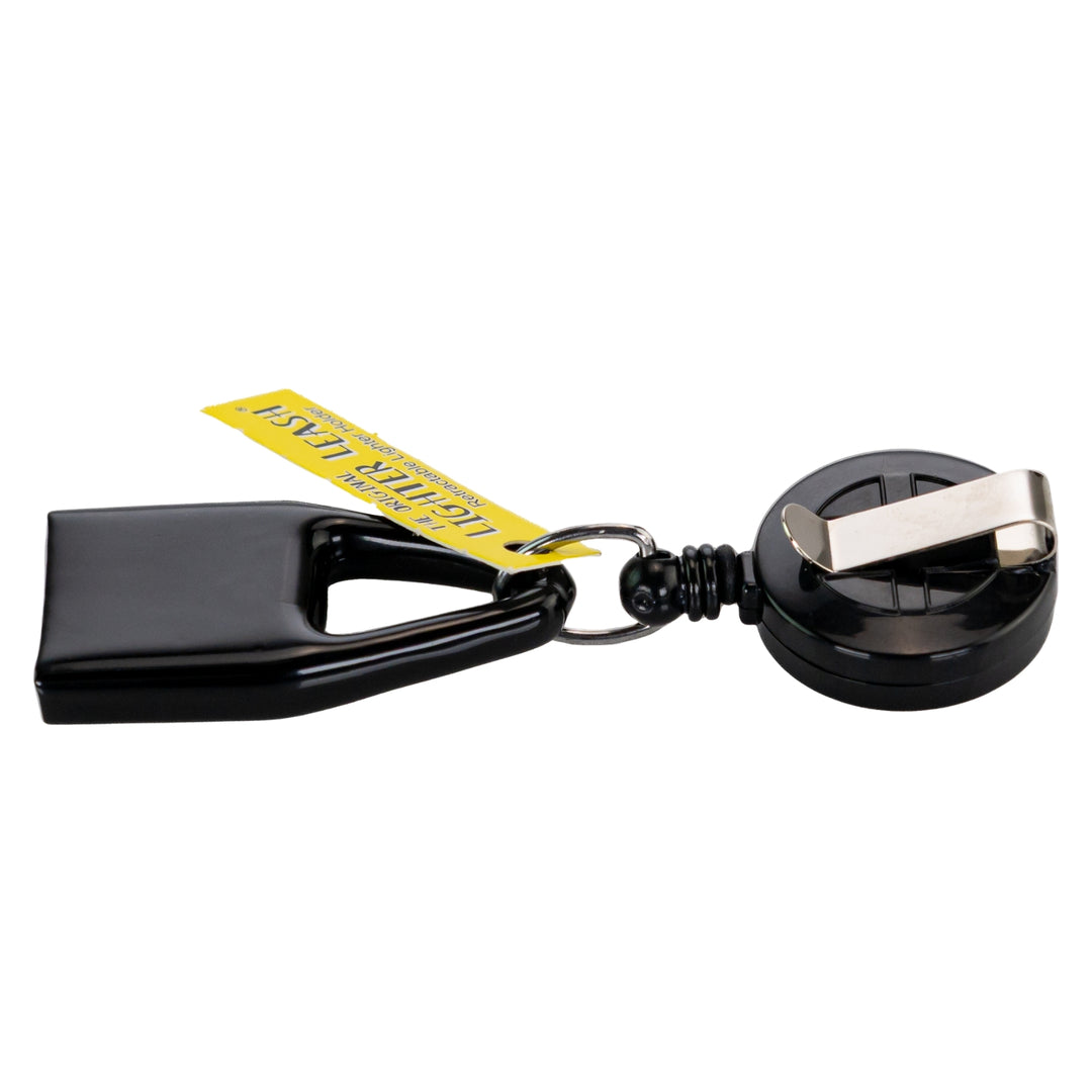 Lighter Leash black high angle photo on a white background - Up N Smoke