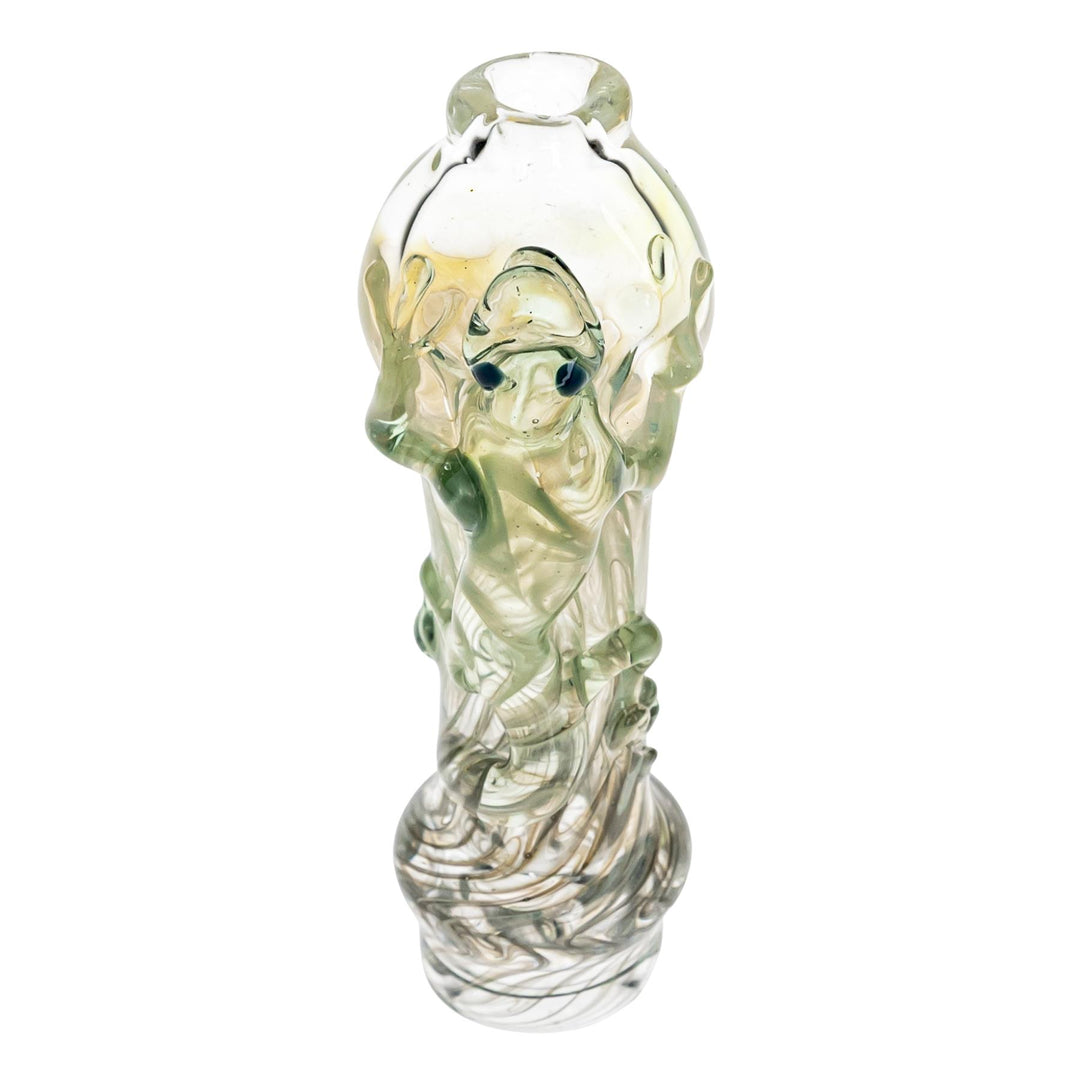 Lizard Chillum displayed on a white background high angle - Up N Smoke