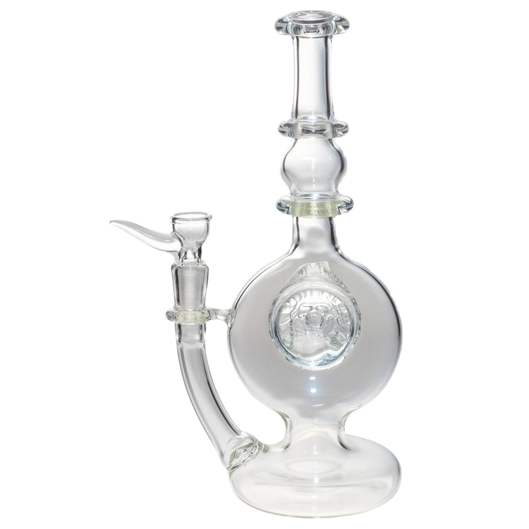 Back view of a clear Lokee rig. This piece is American-made. - Up N Smoke.