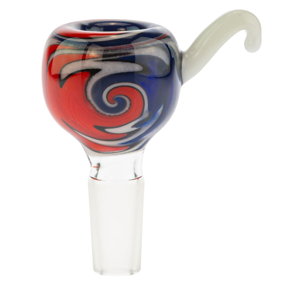 MaleQuais Grateful Dead Bubbler on a white background bowl only angle - Up N Smoke