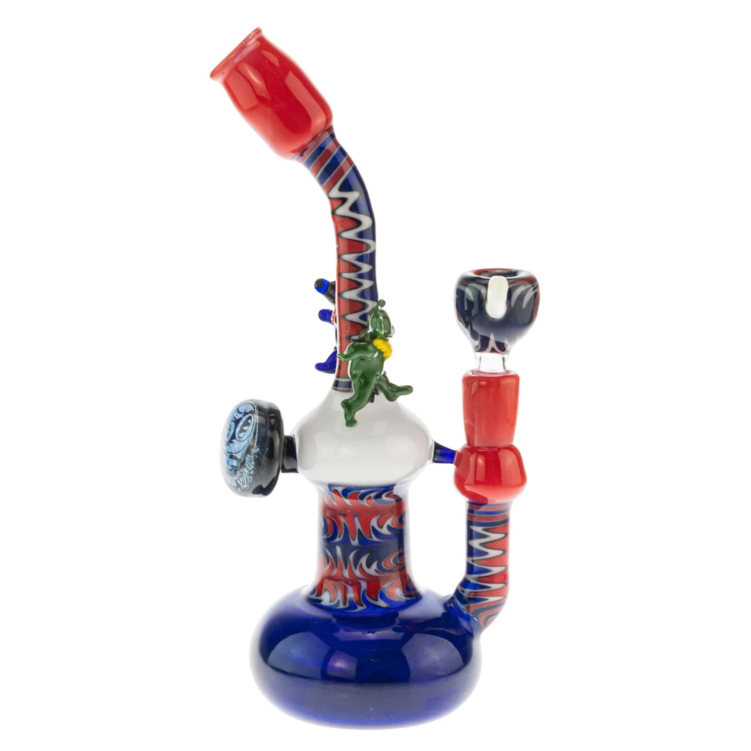 MaleQuais Grateful Dead Bubbler on a white background right angle - Up N Smoke