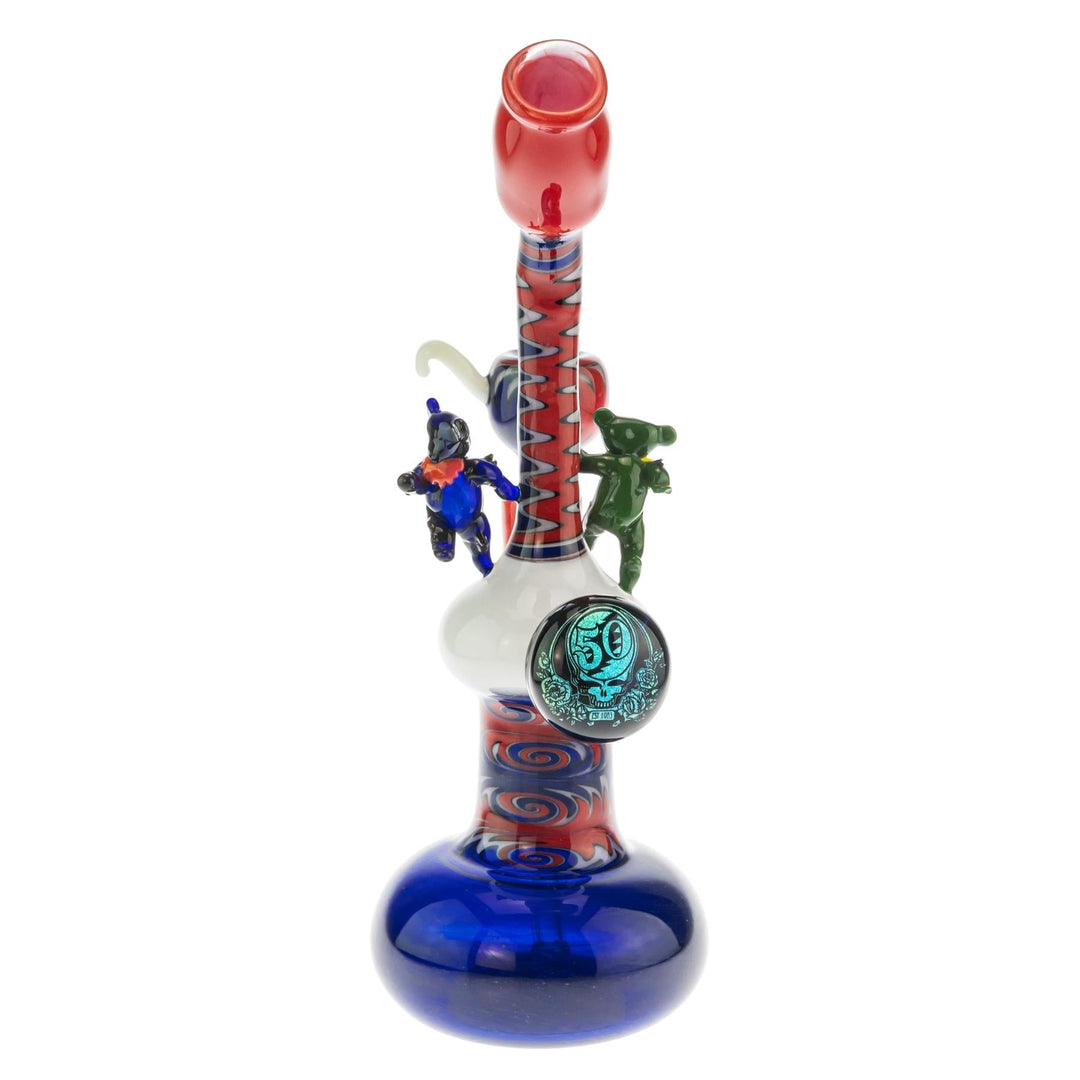 MaleQuais Grateful Dead Bubbler on a white background back angle - Up N Smoke
