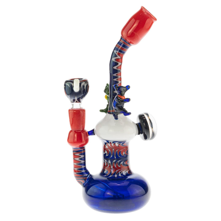 MaleQuais Grateful Dead Bubbler on a white background left angle - Up N Smoke